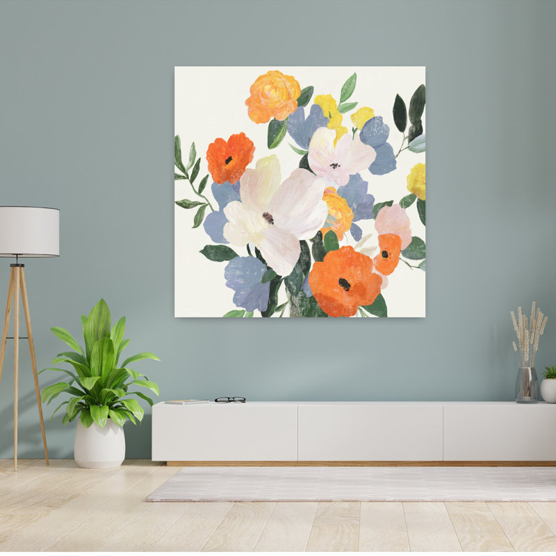 Florals In Vase II, H 48 po x l 48 po