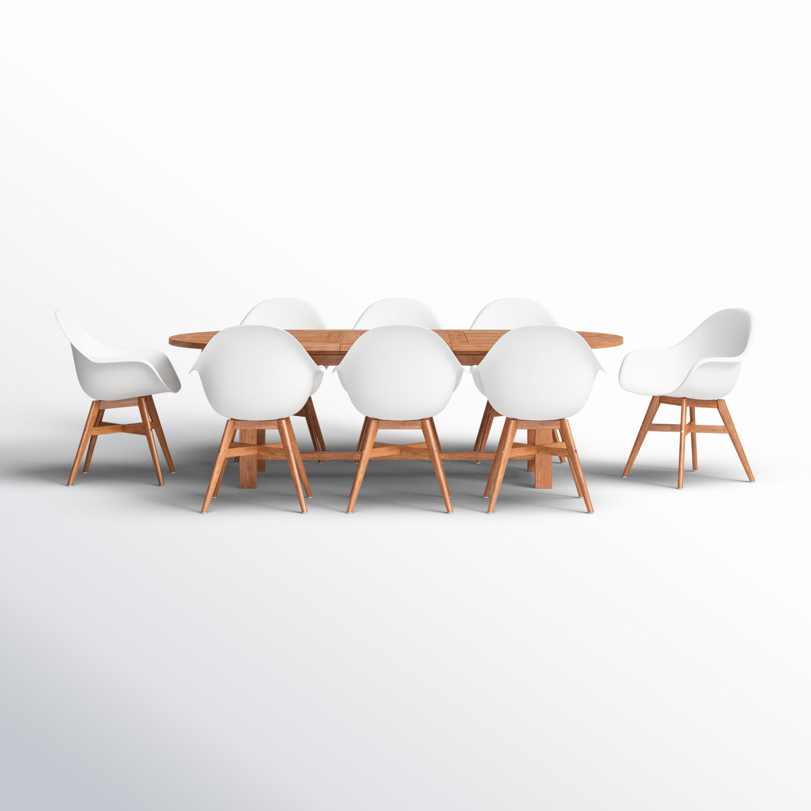 Anautica 93" Eucalyptus Patio Dining Set