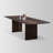 Modern Nut-Brown Rectangular Solid Wood Dining Table-1706348404-1706348360