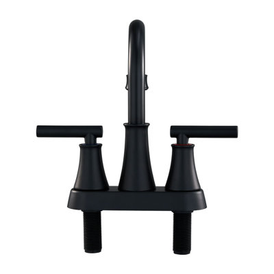 Double Handle Bathroom Sink Faucet with Drainer