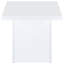 Table de bout blanche ultrabrillante
