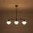 3 - Light Schoolhouse Glass Linear Chandelier