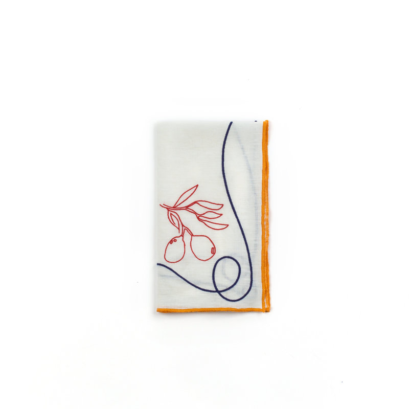 Fete Embroidered Linen Napkins