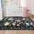 Runner Rug Kitchen Runner Floral Rug Runners for Hallway Bedroom, Soft Thin Indoor Low Pile Flower Carpet with Non Slip Backing-1226597549