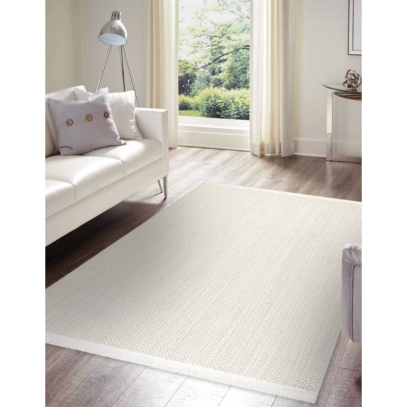 Hinkledire Solid Colour Flatweave Area Rug, Rectangular 120 x 170cm