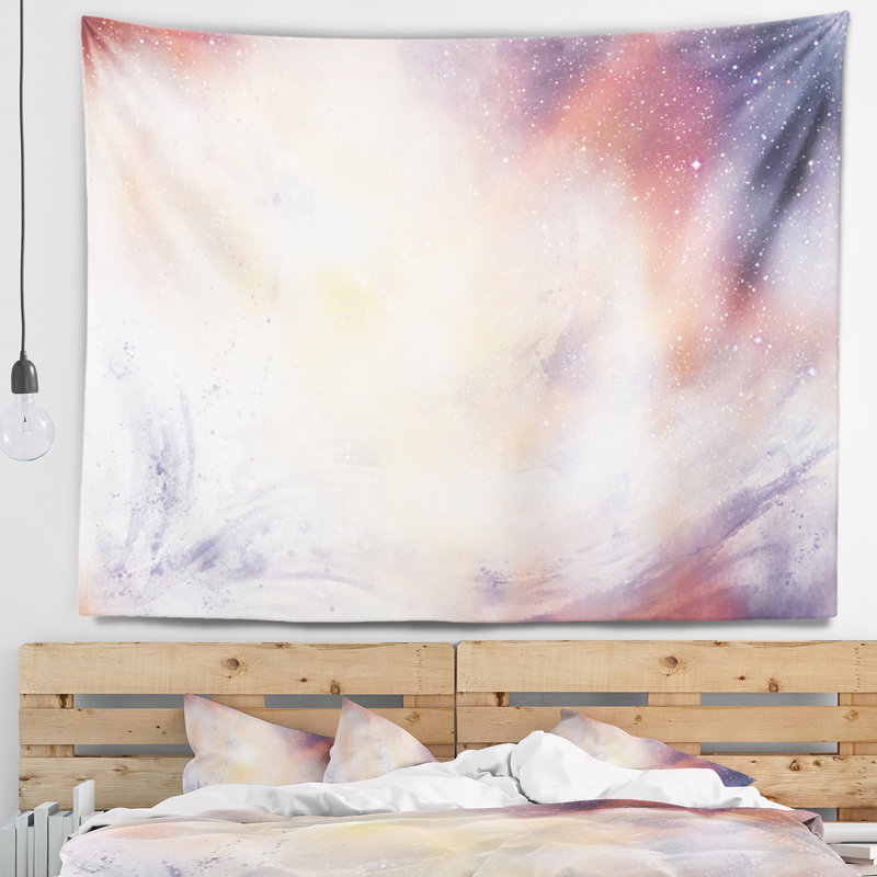Aquarelle floue avec tapisserie étoile Abstract, H 50 po x l 60 po