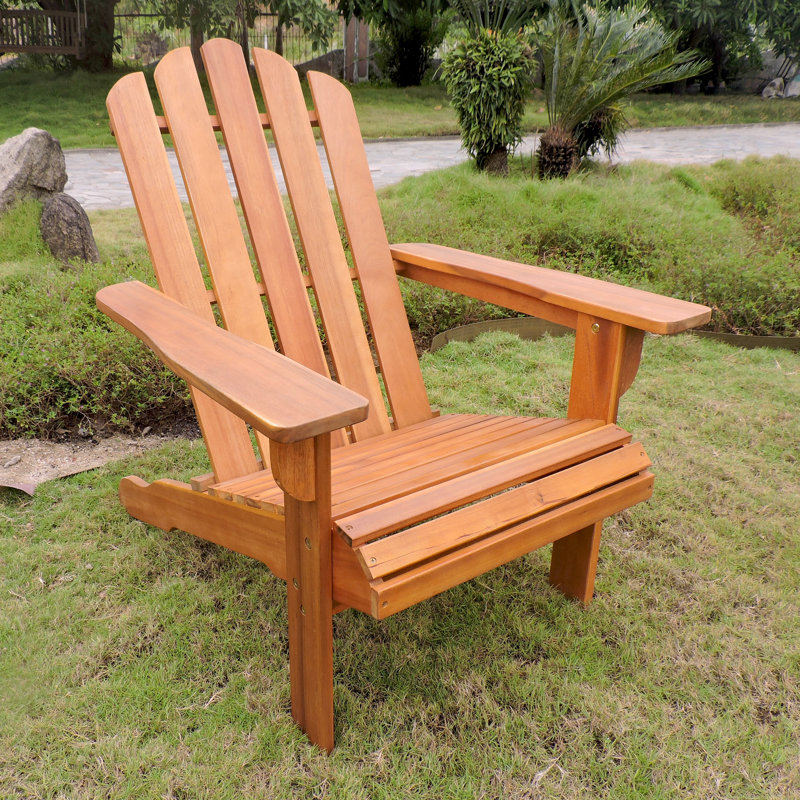 Chaise Adirondack en bois Maly Somerville, Brun