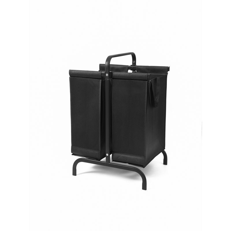 2-Tier Laundry Hamper 110L Large Oxford Clothes Basket Sorter With, Lid And Sorting Cards For Clothes & Toys Storage,Black