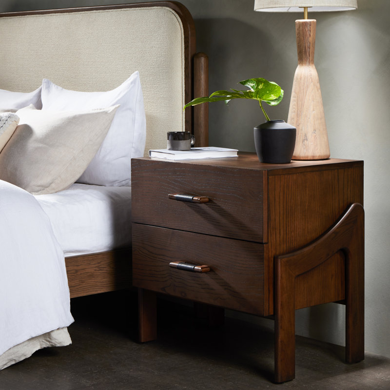Halston 2 - Drawer Solid Wood Nightstand