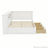 L-Shaped Wooden Daybed Frame with Built-In Bookcase & Side Storage Cabinet, Corner Captain Bed Frame for Small Bedrooms Studio Rooms-1243705417