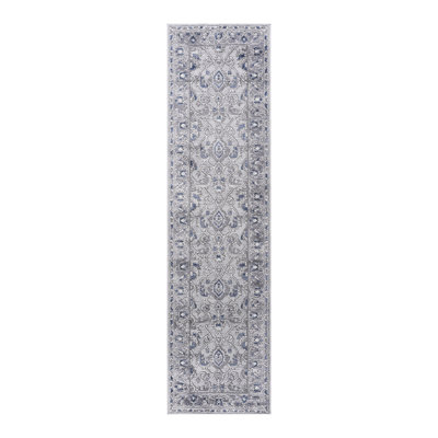 Grey/Blue Area Rug For - Non-Shedding, Comfortable Bedroom Soft,
