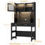 Bureau d'ordinateur l 40 po avec huche et armoire Shona-341136046