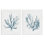 Ensemble d'art mural simple sur toile à motif de branches de corail abstraites simples, design par Carol Robinson