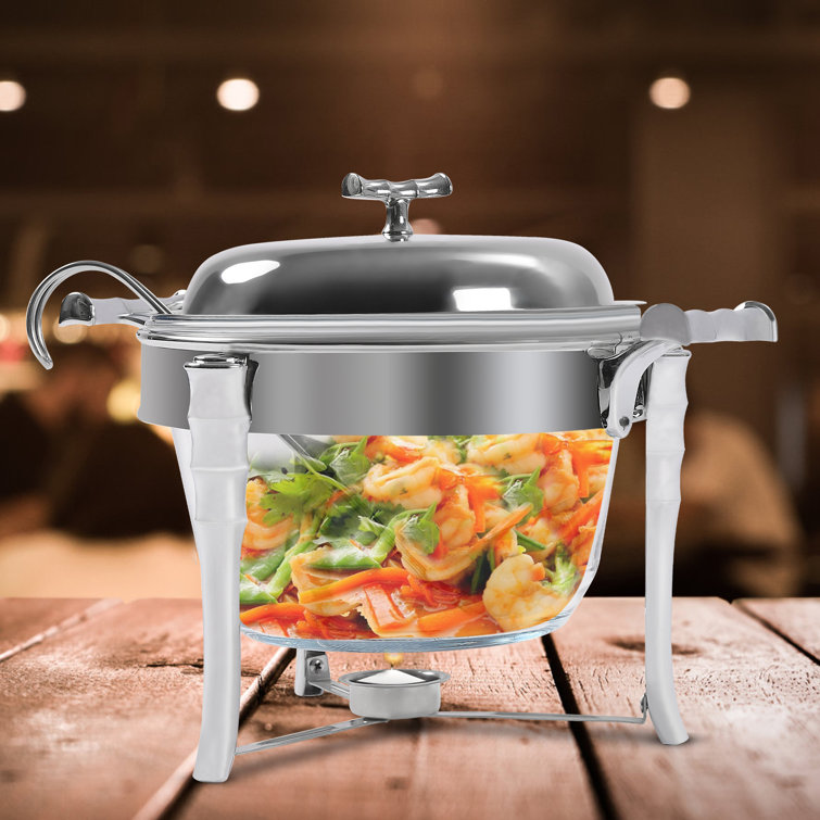  6L Chafing Dishes Serving Food Warmer Round Electric Buffet  Servers and Warmers Stainless Steel Food Warmers for Party/Kitchen/Banquet  (GN 1/2): Home & Kitchen