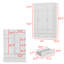 Armoire Elegent avec plateau supérieur et finition blanche