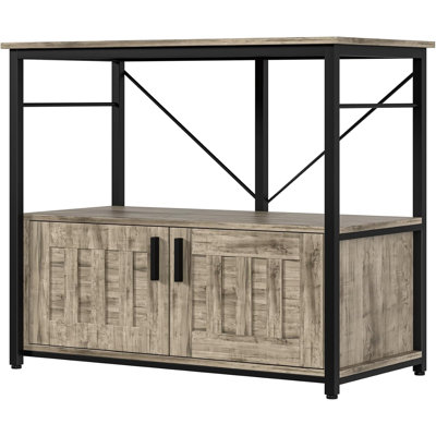 Support d'aquarium robuste pour aquarium de 40 à 50 gallons - Armoire de rangement en métal et en bois - Supporte 660 lb - Espace pour les accessoires - Organisateur de maison élégant