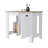 1-Door Kitchen Island With Open Shelf White And Macadamia
