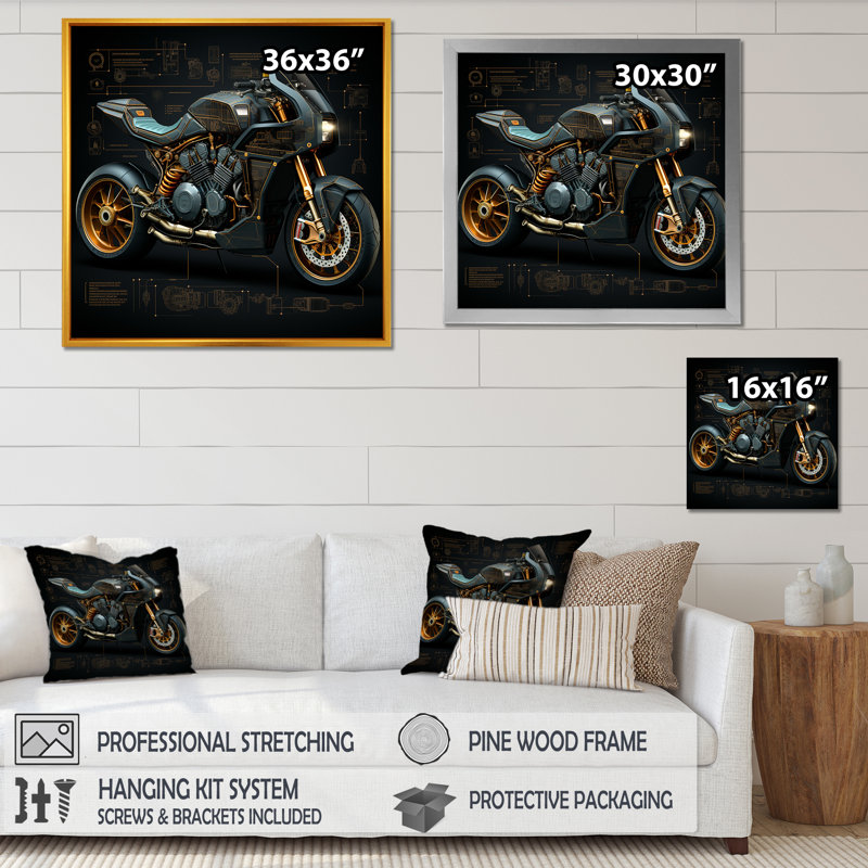 Classic Lavish, impression sur toile, Cadre flottant noir, H 36 po x l 36 po x P 1,5 po