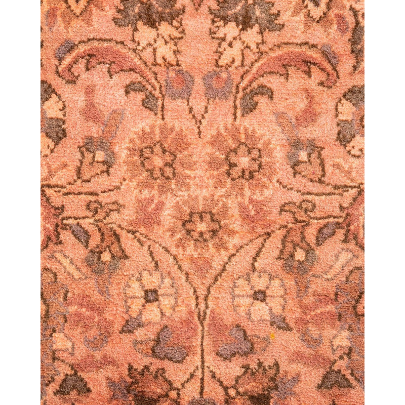 Tapis noué à la main Mazarine, unique en son genre - rose