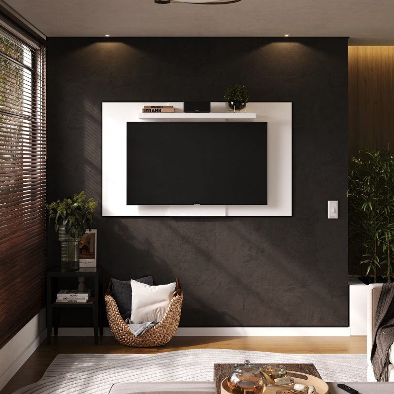 Lakyria wall mounted TV panel for TVs up to 50", White