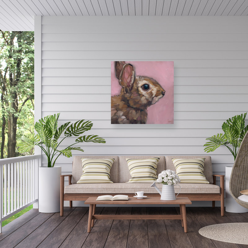 Toile en plein air avec lapin Andrea Lavery, H 18 po x l 18 po