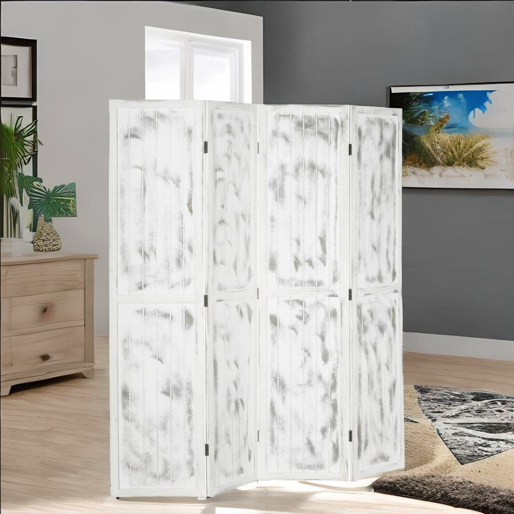 Gracie Oaks Assuntino 63.25'' W x 67'' H 4 - Panel Folding Room Divider ...