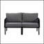 Ensemble de conversation de patio 3 pièces, mobilier d'extérieur moderne avec coussins imperméables épais et table basse carrée pour sièges profonds