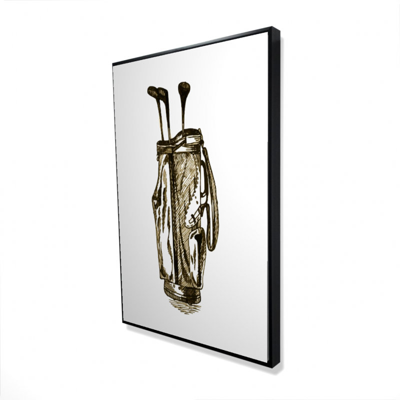 Illustration d'un sac de golf sur toile | Man Man Home Decor