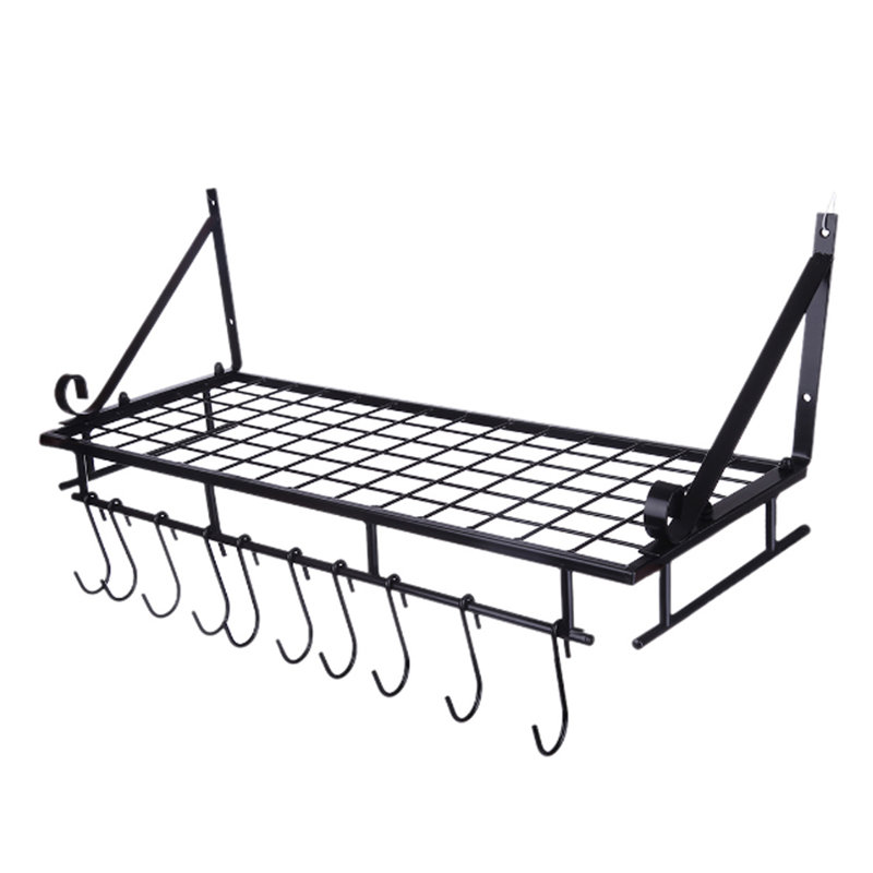 Metal Hanging Pot Rack, 25cm H x 24cm W x 90cm D