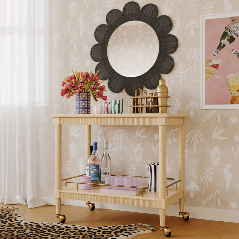 Miroir rond Coralie, Noir