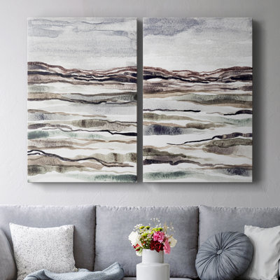 Muted Earth Layers I-Premium Gallery Wrapped Canvas -Ready to Hang