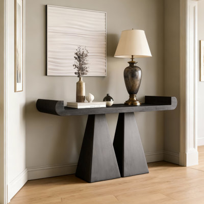 Nordic style simple black console table