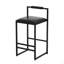 Ensemble de 2 tabourets de bar avec dossier et 2 chaises de bar rembourrées en cuir de polyuréthane avec repose-pieds