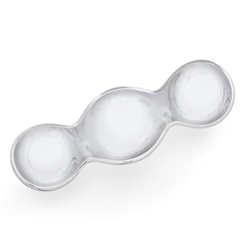 Nambe Triple Condiment Server