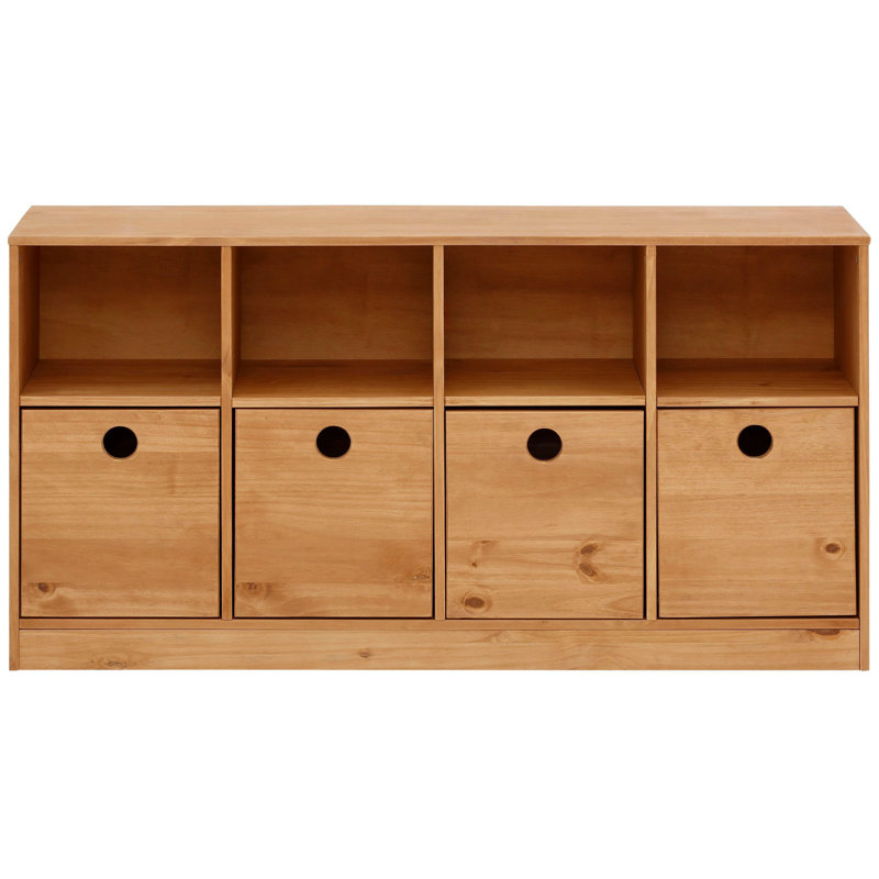 Banc de rangement en bois massif Becca, Brun