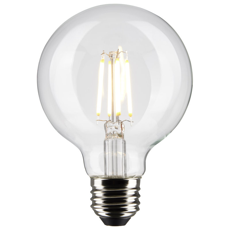 4.5 Watt G25 LED - Clear - Medium Base - 90 CRI - 120 Volt - 2 Pack, 2700 Kelvins, 6W