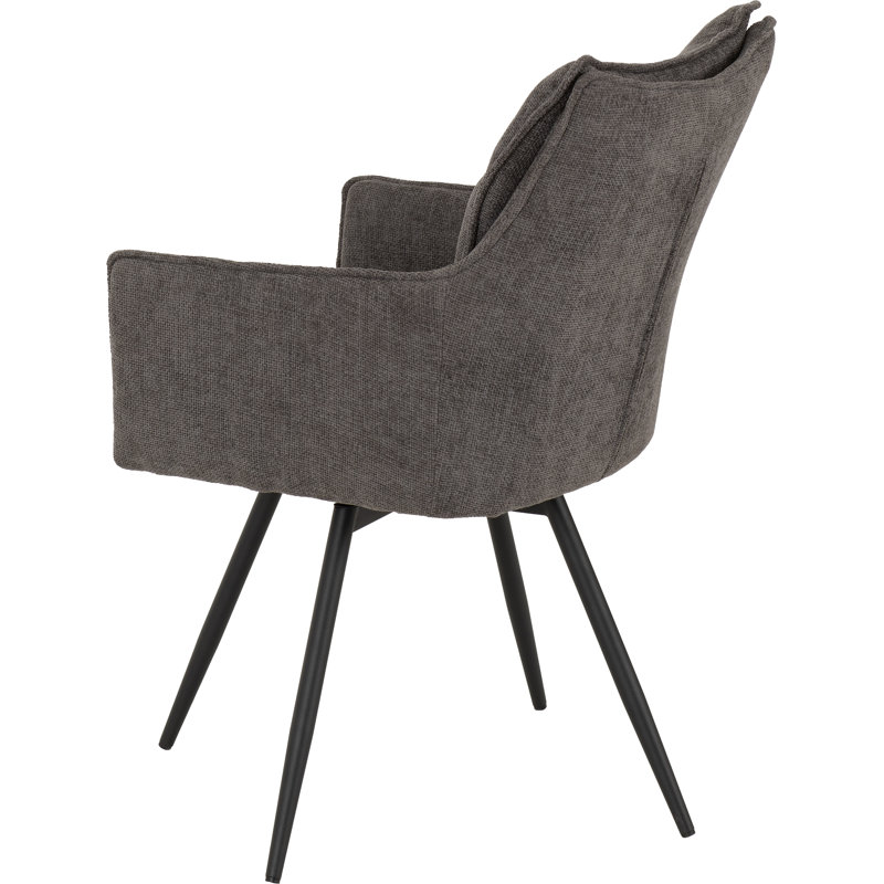 Wahpeton Carver Swivel Dining Chair (Set Of 2), Grey
