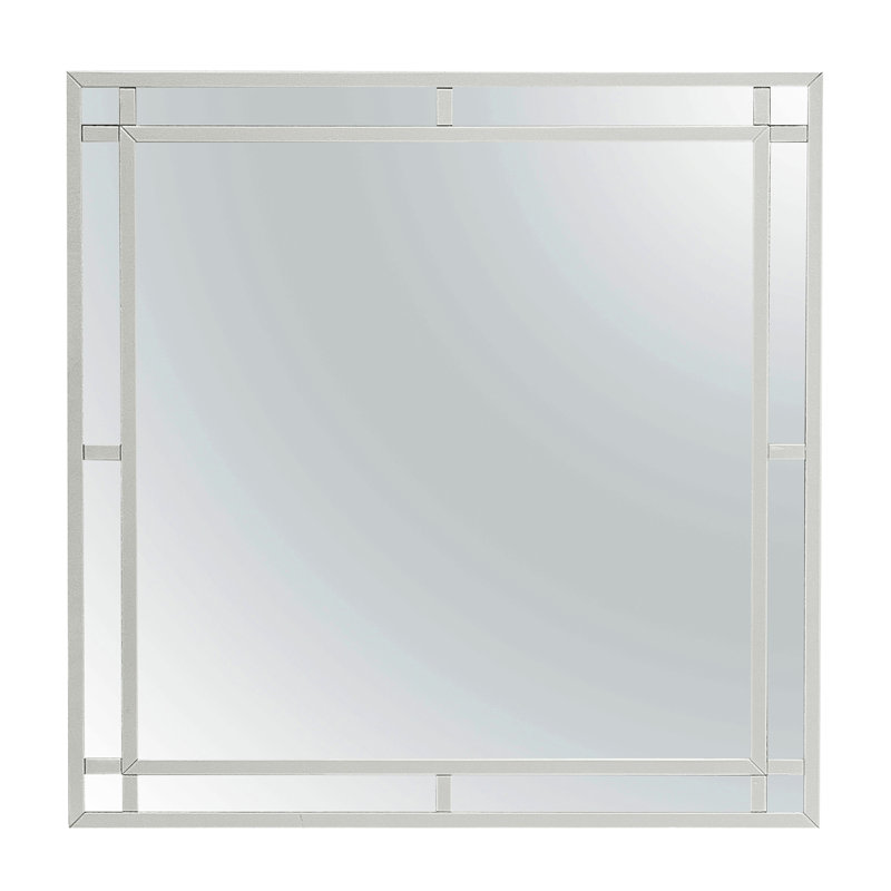 Silver Champagne Framed Rectangle Bathroom Mirrors