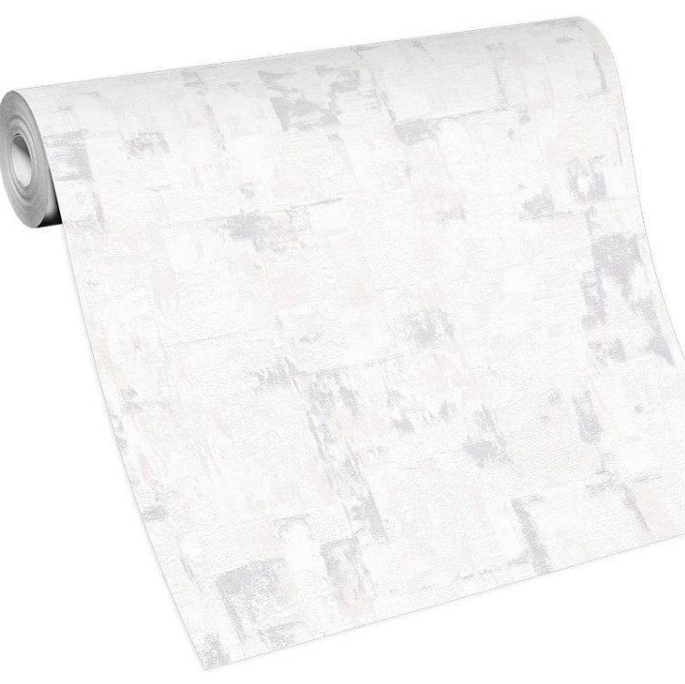 Rouleau de papier peint, Blanc / gris