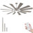 Modern Outdoor/indoor Ceiling Fan With Light And Remote, 12 Double-color Blades With Large Airflow, Quiet Reversible Dc Motor-924055906-924055907-924055909