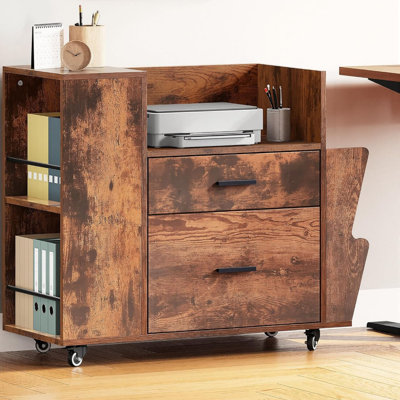 73 cm W 2 -Drawer Wheels / Casters included Mobile Filing Cabinet