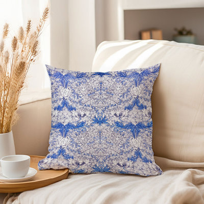 Damask and Floral Pillow Cover