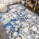 Strausstown Marbled Abstract Dark Gray/Blue Rug