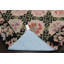 Tapis traditionnel rosé en laine tissé à la main 5 pi 1 po x 8 pi 9 po