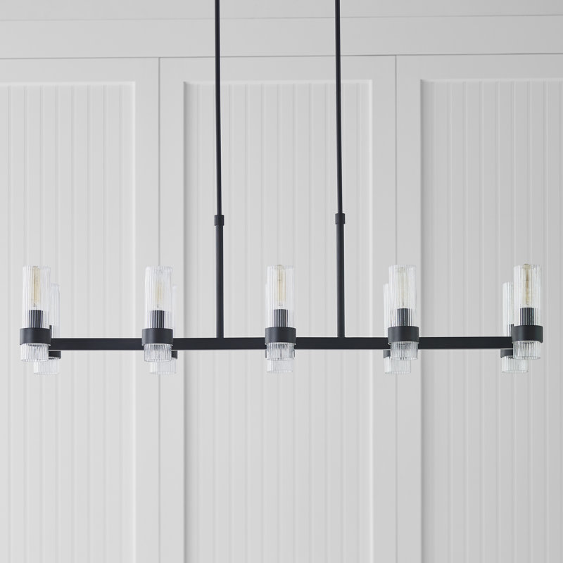 Geneva 10 - Light Chandelier, Aged Iron