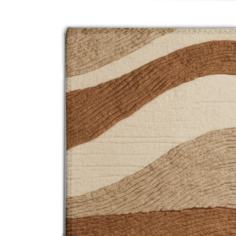 Nature Brown Indoor and Outdoor Area Rug, Rectangle 4' x 6'