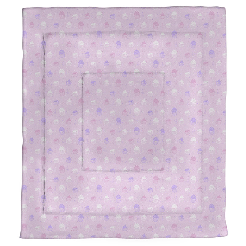Édredon simple réversible à motif de petit gâteau Katelyn Elizabeth, Édredon simple, Rose/mauve