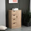 Armoire de salle de bain pour salle de bain, en chêne - 4 tiroirs et porte pour cabinet d'optimisation de l'espace avec porte, rangement fonctionnel