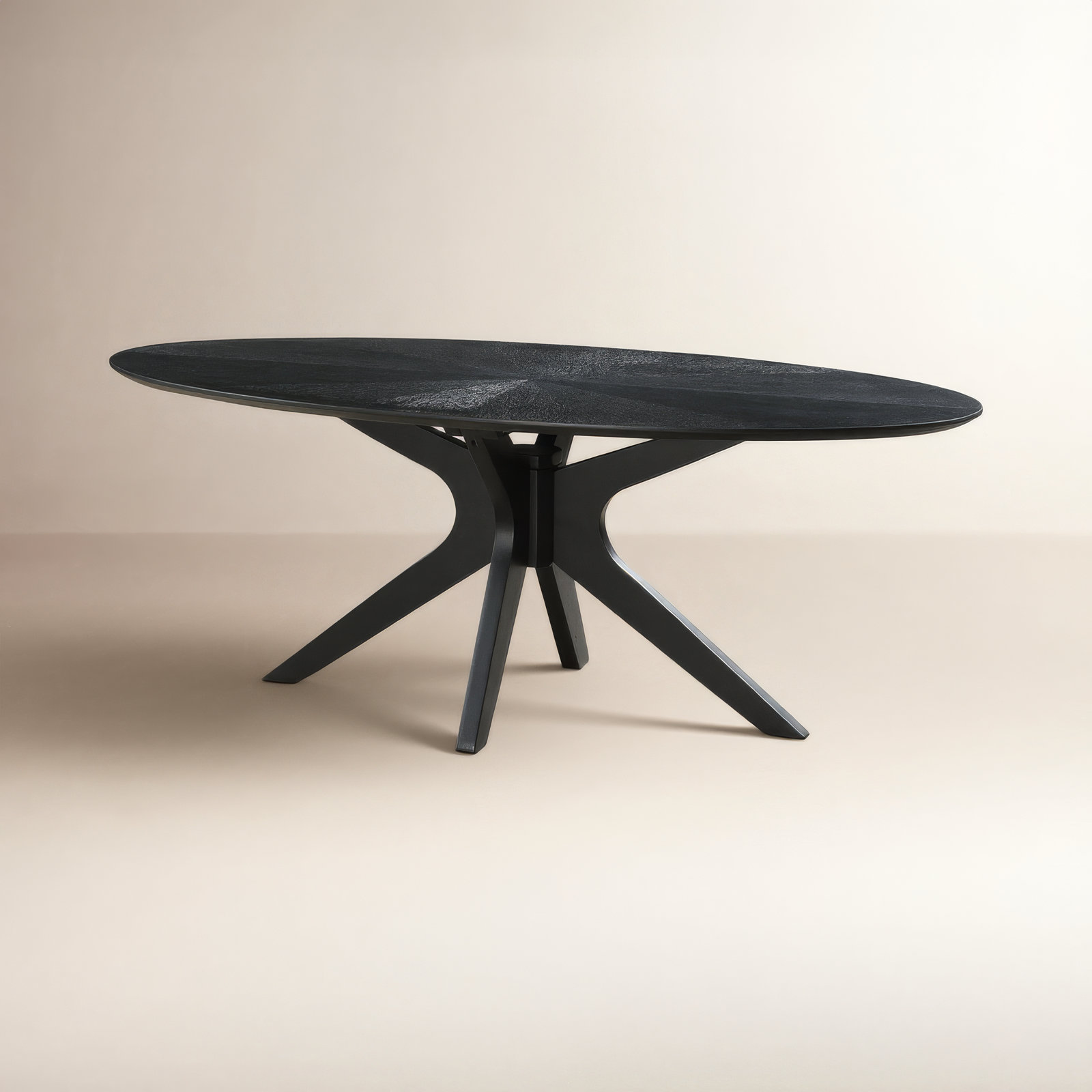 Fenway Single Coffee Table, Black Top/Black Base