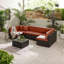 Miacomet Modular PE Rattan Garden Sofa Set and Table for Modern Gardens and Patios (Cover Included)-2090814642-2147318855